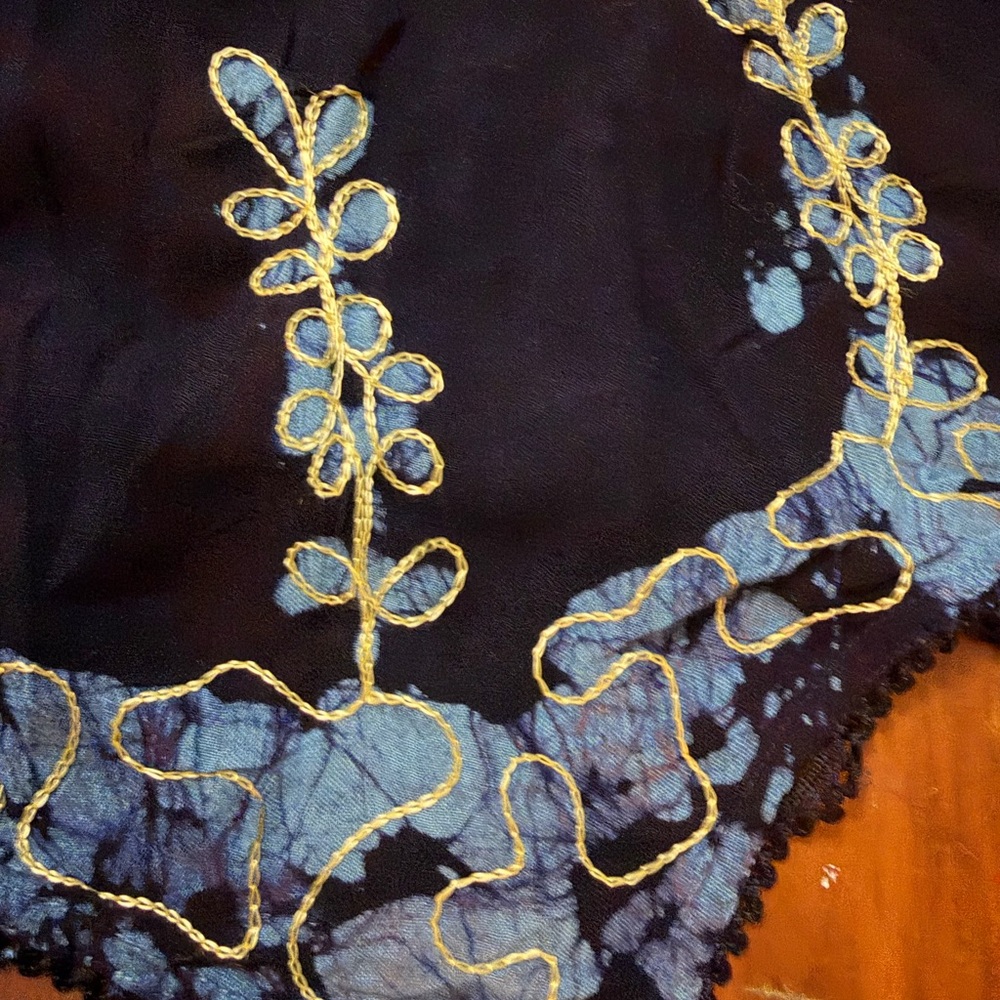 Chic Navy Boho Embroidered Sleeveless - Picture 3 of 6